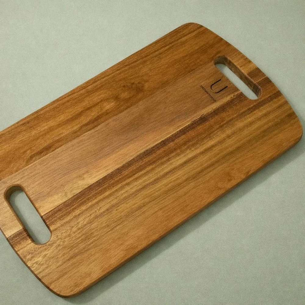 Uncommon James Acacia Wood Cheeseboard 15 x 9 Open‎ Box